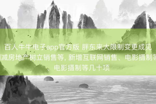 百人牛牛电子app官方版 胖东来大限制变更成见界限， 删减房地产树立销售等， 新增互联网销售、电影摄制等几十项