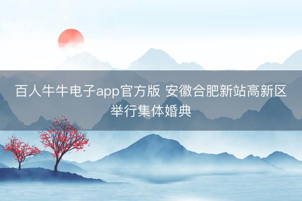 百人牛牛电子app官方版 安徽合肥新站高新区举行集体婚典